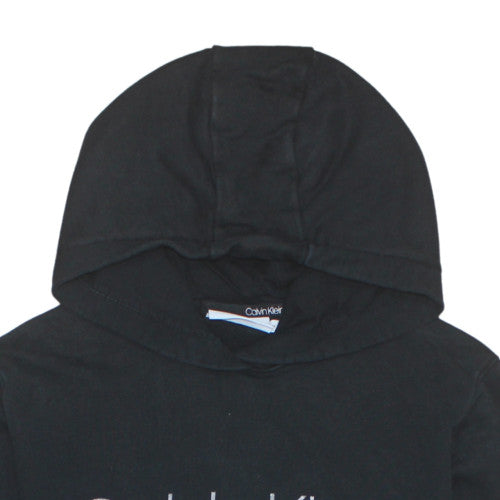 Calvin Klein Men's Black Pullover Logo Hoodie - Size M