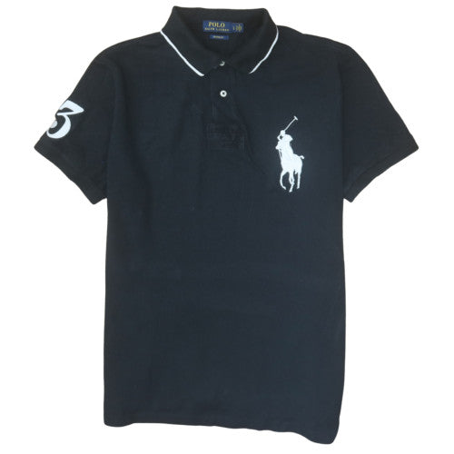 Ralph Lauren Men's Black Custom Fit Cotton Polo Shirt Size L