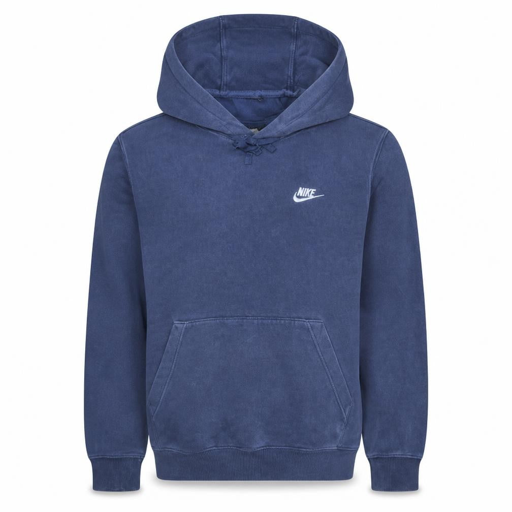 Front view of Nike Men's Blue Pullover Hoodie Small Regular Fit Fleece