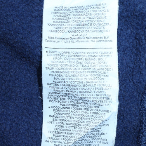 Nike Men's Blue Pullover Hoodie Small Regular Fit Fleece