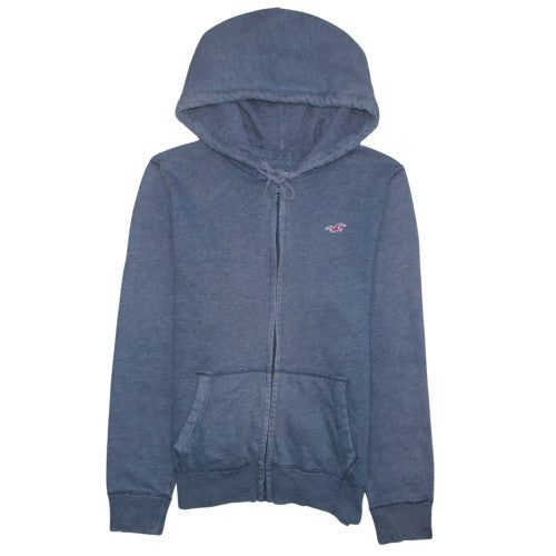 Hollister Men's Blue Full Zip Hoodie Size M