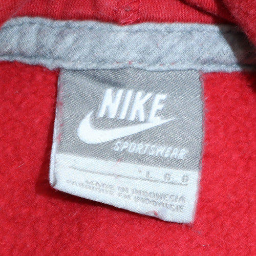 Nike Men's Red Pullover Hoodie Size L Fleece Sportswear