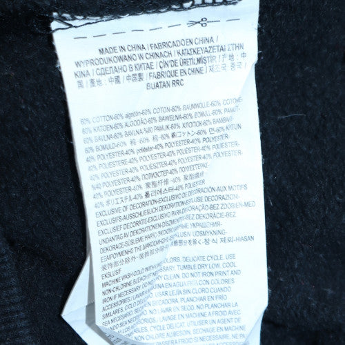 Vans Womens Black Medium Pullover Hoodie with Flame Print Sleeves