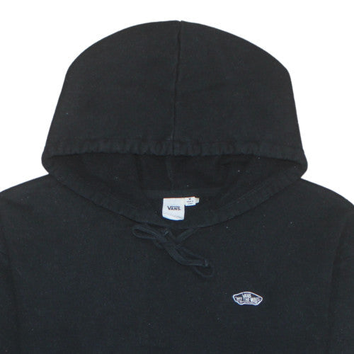 Vans Womens Black Medium Pullover Hoodie with Flame Print Sleeves