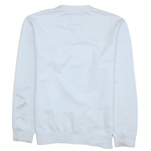 Champion Men's White Medium Pullover Sweatshirt Crew Neck Logo