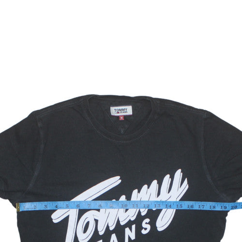 Tommy Jeans Men's Black Logo Short Sleeve Cotton T-Shirt M