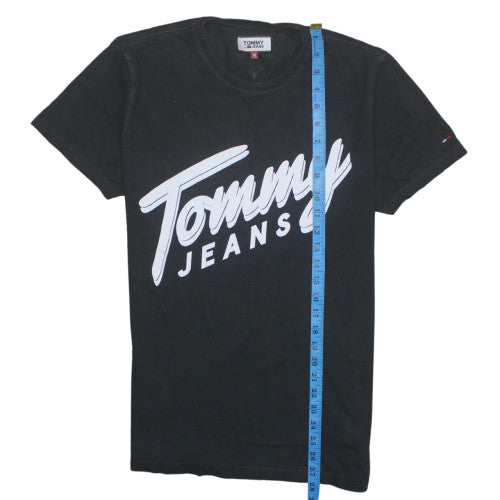 Tommy Jeans Men's Black Logo Short Sleeve Cotton T-Shirt M