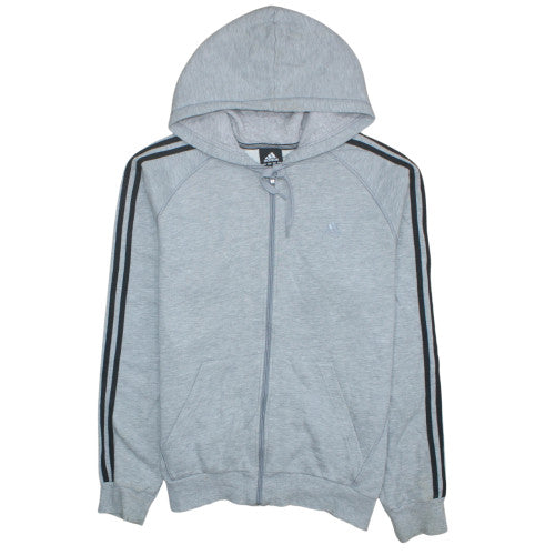 Adidas Men's Grey Full Zip Hoodie L Sports Essentials