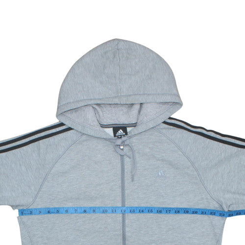 Adidas Men's Grey Full Zip Hoodie L Sports Essentials