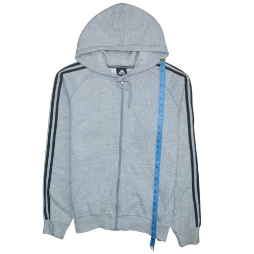 Adidas Men's Grey Full Zip Hoodie L Sports Essentials