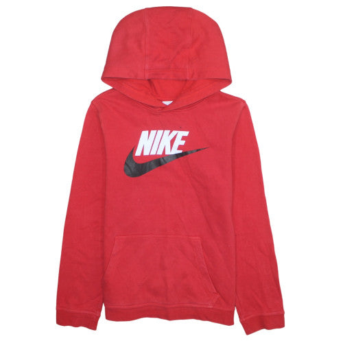 Nike Boys Red XL Pullover Hoodie Fleece Sweatshirt Graphic Logo