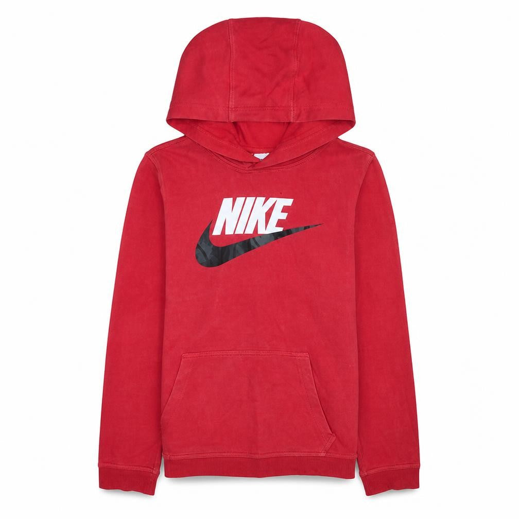 Nike Boys Red XL Pullover Hoodie Fleece Sweatshirt Graphic Logo