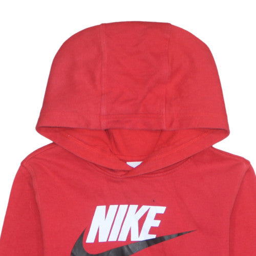 Nike Boys Red XL Pullover Hoodie Fleece Sweatshirt Graphic Logo