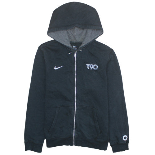 Nike Boys Black Full Zip Hoodie XL 13-15 Years Fleece Sportswear