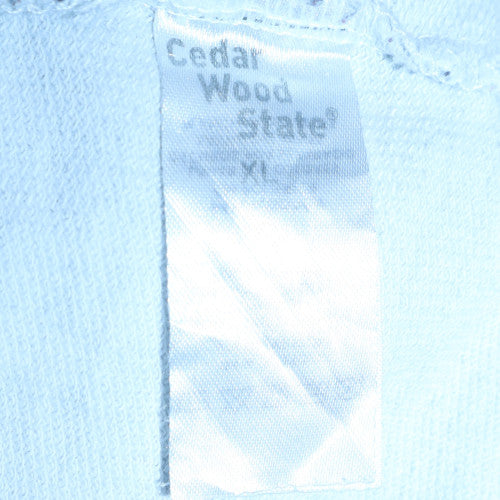 Cedar Wood State Men's Grey XL Graphic Print Pullover Sweatshirt