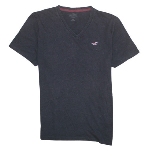 Hollister Men’s Black V-Neck Slim Fit Cotton T-Shirt Size M