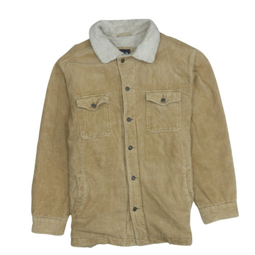 GAP Men Beige Corduroy Sherpa Lined Trucker Jacket Size L