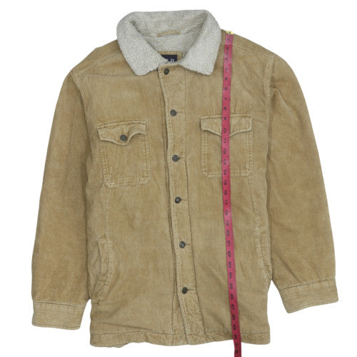 GAP Men Beige Corduroy Sherpa Lined Trucker Jacket Size L