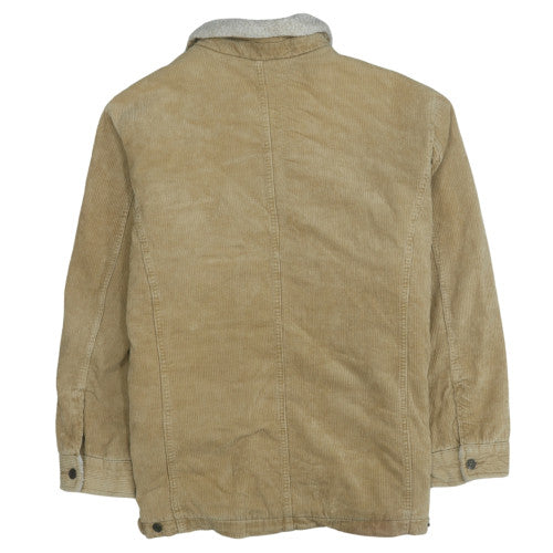 GAP Men Beige Corduroy Sherpa Lined Trucker Jacket Size L