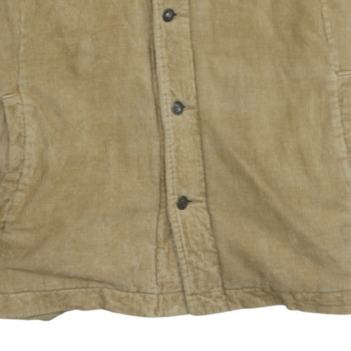 GAP Men Beige Corduroy Sherpa Lined Trucker Jacket Size L