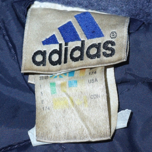 Adidas Men's Blue Hooded Waterproof Parka Jacket Size M