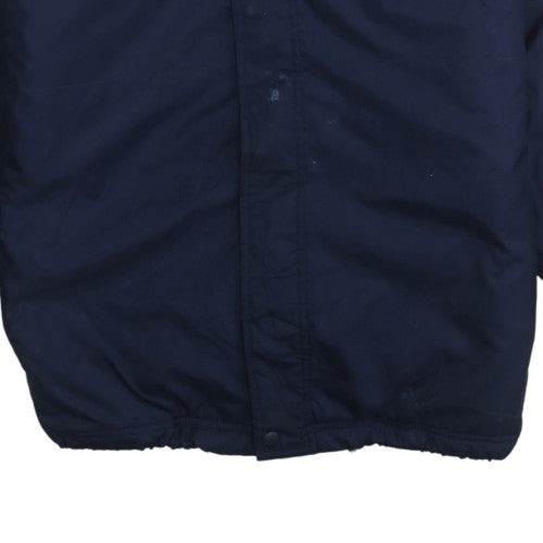 Adidas Men's Blue Hooded Waterproof Parka Jacket Size M