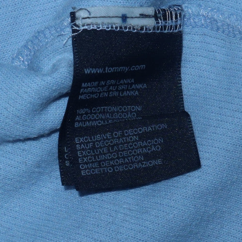 Tommy Hilfiger Men’s Blue V-Neck Cotton Pullover Jumper XL