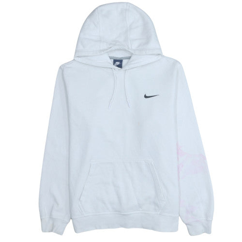 Nike Men’s White Pullover Hoodie L Regular Fit Fleece Sweatshirt