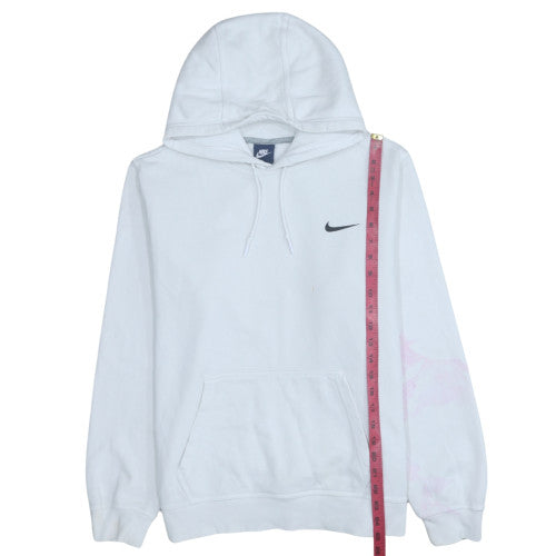 Nike Men’s White Pullover Hoodie L Regular Fit Fleece Sweatshirt