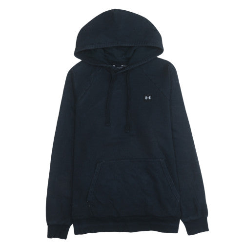 Under Armour Mens Black Pullover Hoodie M Relaxed Fit Fleece