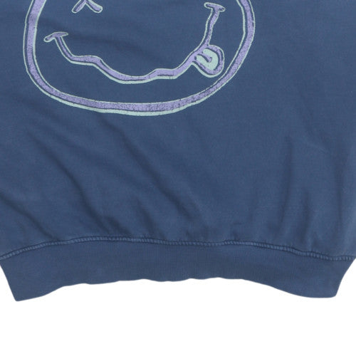 Primark Women Blue Nirvana Crew Neck Pullover Sweatshirt M 12/14