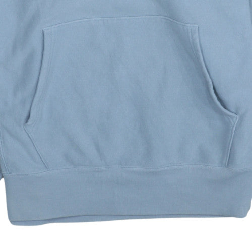 Champion Men's Blue Pullover Hoodie Medium Reverse Weave Fleece