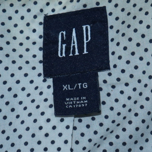 GAP Men's Brown XL Trench Coat Cotton Long Lined Jacket