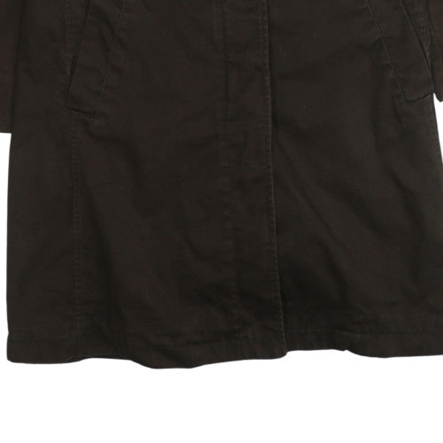 GAP Men's Brown XL Trench Coat Cotton Long Lined Jacket