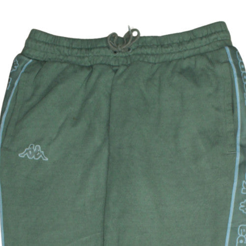 Kappa Men's Green Jogger Sweatpants Large with Side Logo Stripes