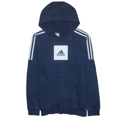 Adidas Boys Navy Blue Pullover Hoodie XL/16 Years with Stripe Detail