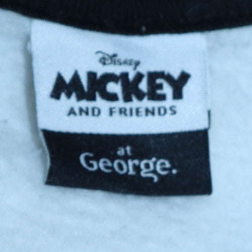 Disney Minnie Mouse White Sweatshirt Women's S Crew Neck by George