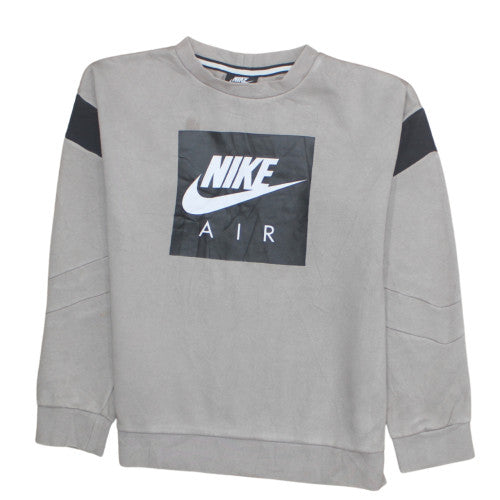 Nike Boys Grey Air Logo Crew Neck Fleece Sweatshirt 12-13 Years