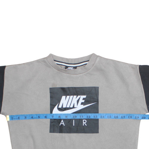 Nike Boys Grey Air Logo Crew Neck Fleece Sweatshirt 12-13 Years