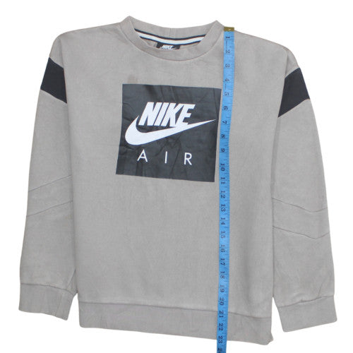 Nike Boys Grey Air Logo Crew Neck Fleece Sweatshirt 12-13 Years