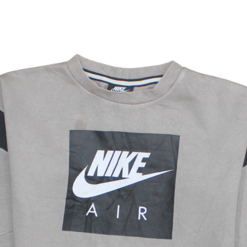 Nike Boys Grey Air Logo Crew Neck Fleece Sweatshirt 12-13 Years