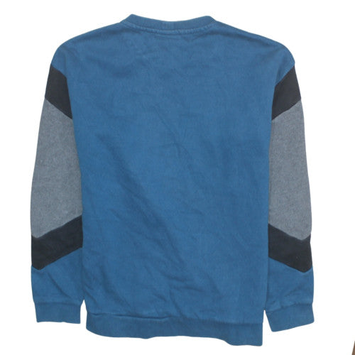 Nike Men's Blue Pullover Sweatshirt S Crew Neck Logo Fleece