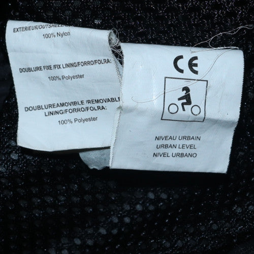 DMP Women's Black Motorcycle Jacket Size 12 Windproof Lined Nylon
