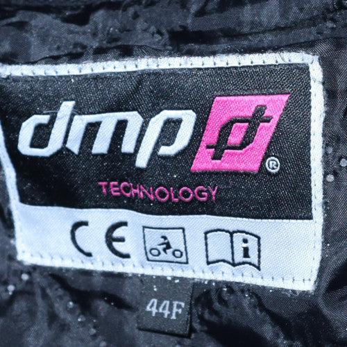 DMP Women's Black Motorcycle Jacket Size 12 Windproof Lined Nylon