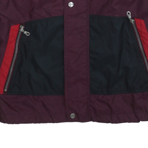 Nike Men’s Red Black Windbreaker Hooded Jacket Size M Retro Sportswear