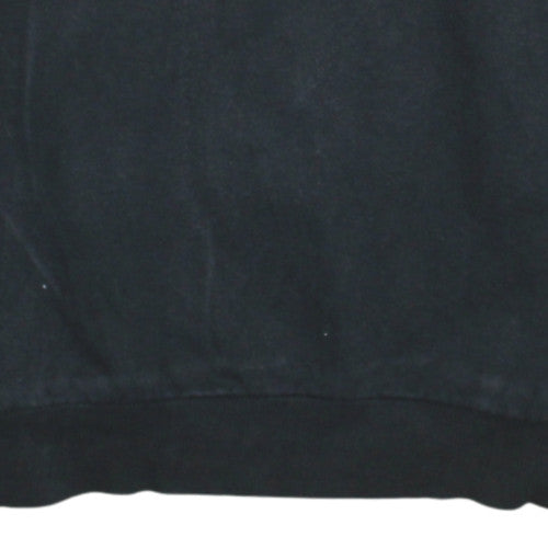Adidas Boys Black Crew Neck Pullover Sweatshirt XL 15-16Y Logo Cotton Blend