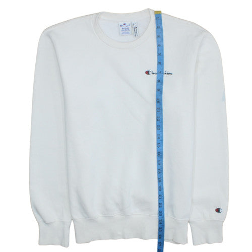 Champion Men's White Medium Pullover Sweatshirt Crew Neck Cotton Blend