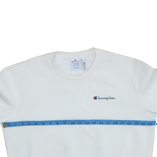 Champion Men's White Medium Pullover Sweatshirt Crew Neck Cotton Blend
