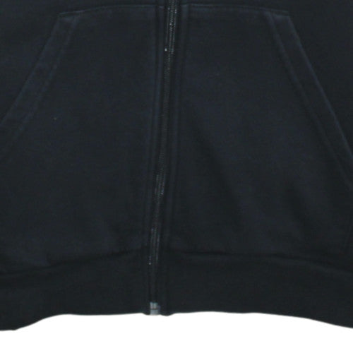 Adidas Boys Black Full Zip Hoodie 14 Years Regular Fit Sports Fleece