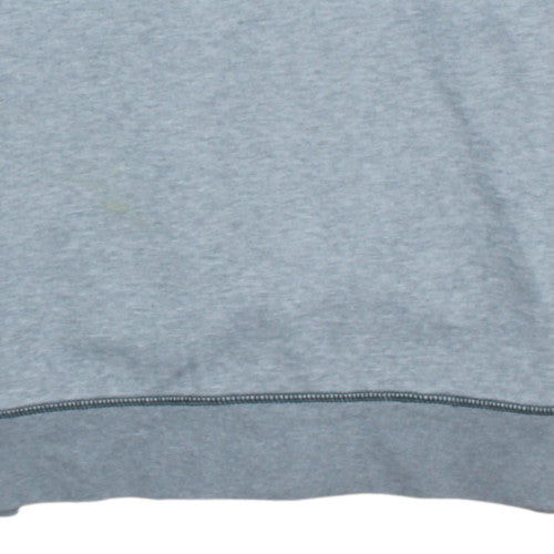 Napapijri Men's Grey Logo Crew Neck Pullover Sweatshirt Size S